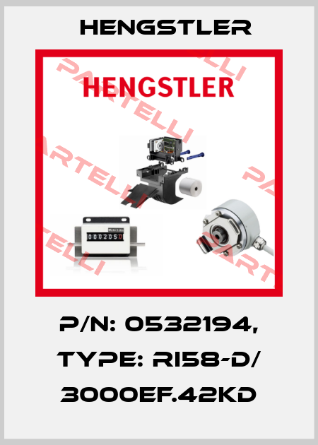 p/n: 0532194, Type: RI58-D/ 3000EF.42KD Hengstler