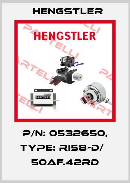 p/n: 0532650, Type: RI58-D/   50AF.42RD Hengstler