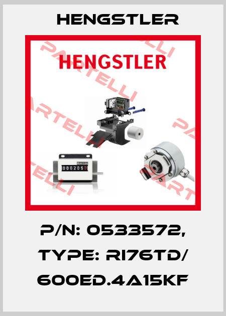 p/n: 0533572, Type: RI76TD/ 600ED.4A15KF Hengstler