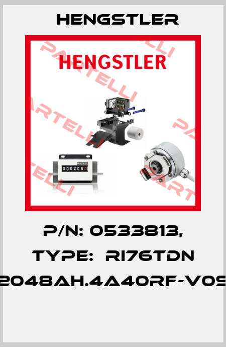 P/N: 0533813, Type:  RI76TDN 2048AH.4A40RF-V0S  Hengstler