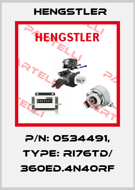 p/n: 0534491, Type: RI76TD/ 360ED.4N40RF Hengstler