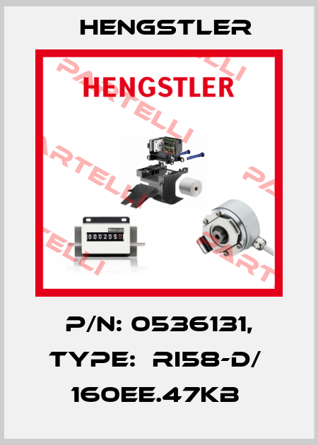 P/N: 0536131, Type:  RI58-D/  160EE.47KB  Hengstler
