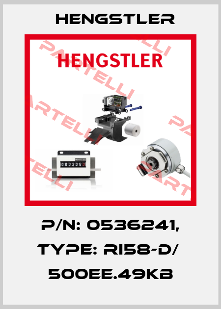 p/n: 0536241, Type: RI58-D/  500EE.49KB Hengstler