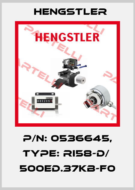 p/n: 0536645, Type: RI58-D/  500ED.37KB-F0 Hengstler
