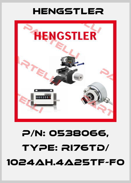 p/n: 0538066, Type: RI76TD/ 1024AH.4A25TF-F0 Hengstler