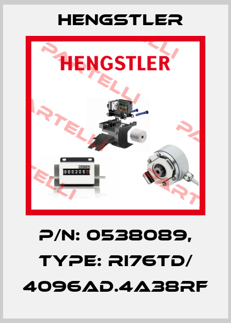 p/n: 0538089, Type: RI76TD/ 4096AD.4A38RF Hengstler