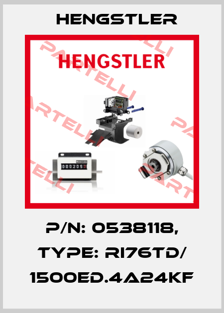 p/n: 0538118, Type: RI76TD/ 1500ED.4A24KF Hengstler