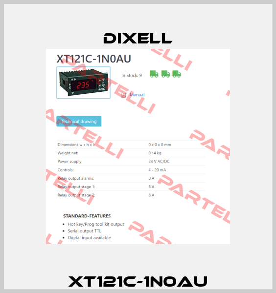 XT121C-1N0AU Dixell