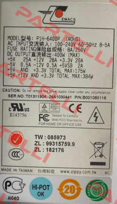 7060 / P1H-5400V ZIPPY TECHNOLOGY CORP.
