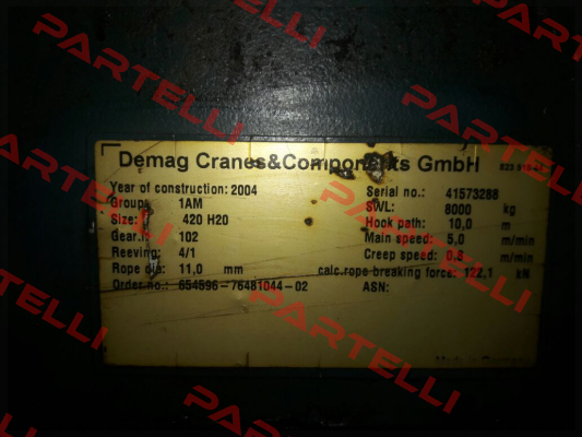 ROPE FOR:41573288  Demag