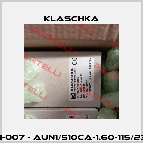 162801-007 - AUN1/510ca-1.60-115/230VAC Klaschka