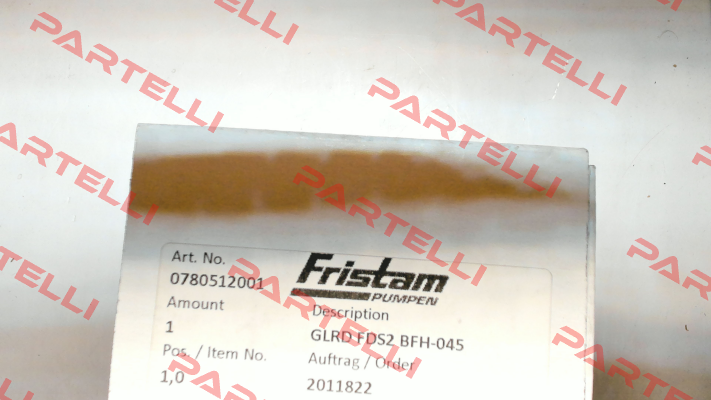 0780512001 / GLRD-FDS2 BFH-045 Fristam