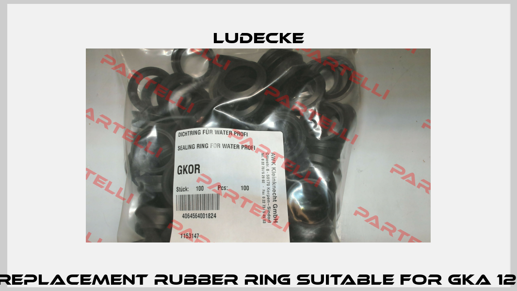 Replacement rubber ring suitable for GKA 12. Ludecke