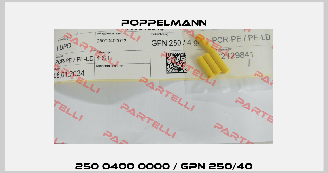 250 0400 0000 / GPN 250/40 Poppelmann