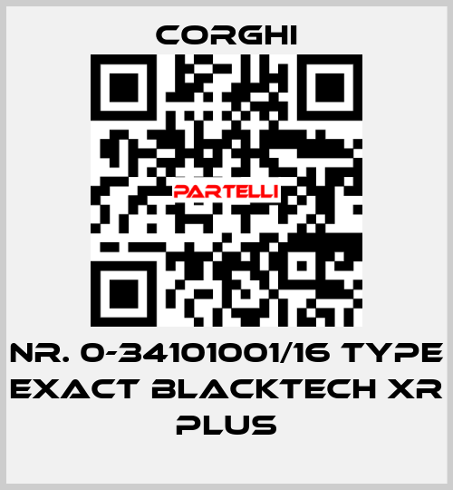 Nr. 0-34101001/16 Type EXACT BlackTech XR PLUS Corghi