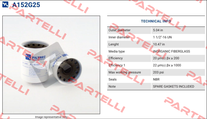A152GW25 Filtrec
