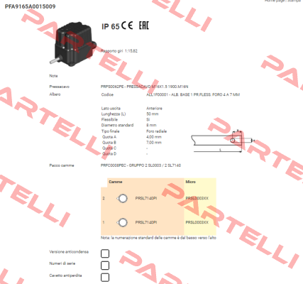 PFA9165A0015009 Ter Tecno Elettrica Ravasi