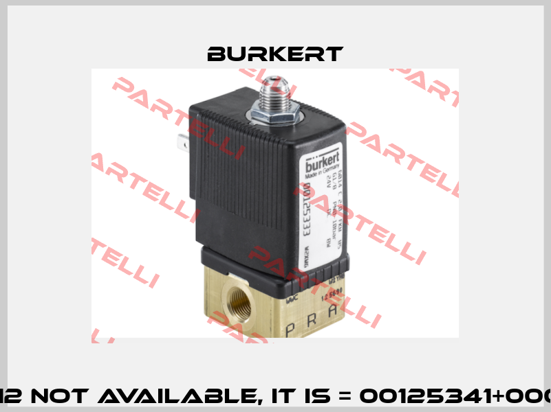 00168612 not available, it is = 00125341+00008375  Burkert