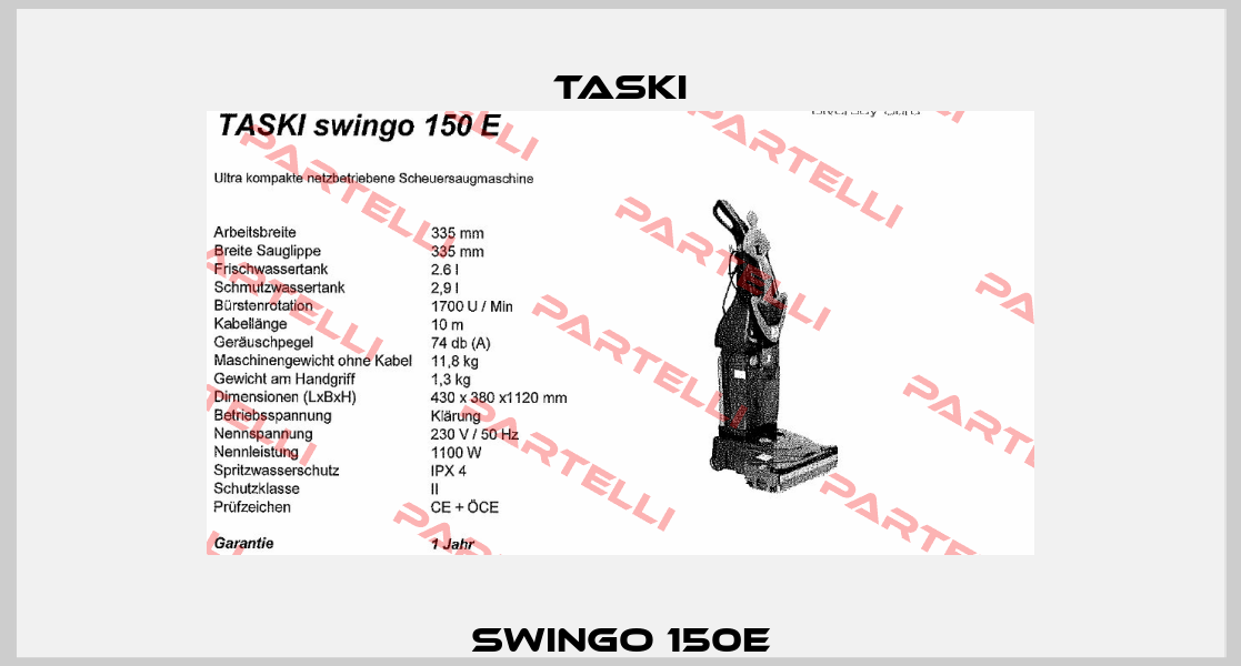 SWINGO 150E TASKI