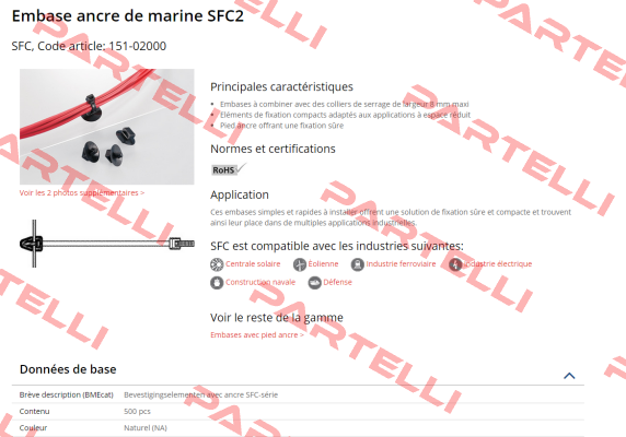 SFC2 PA66 NA 500 (151-02000) (pack 1x500) Hellermann Tyton