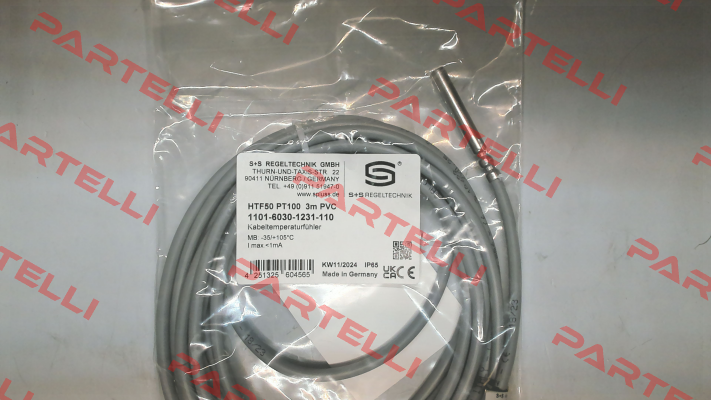 1101-6030-1231-110 / THERMASGARD® HTF50 Pt100 PVC 3M S+S REGELTECHNIK
