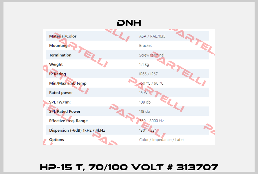 HP-15 T, 70/100 volt # 313707 DNH