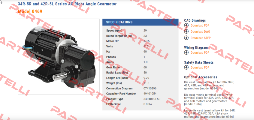 0469 34R4BFCI-5R BODINE ELECTRIC