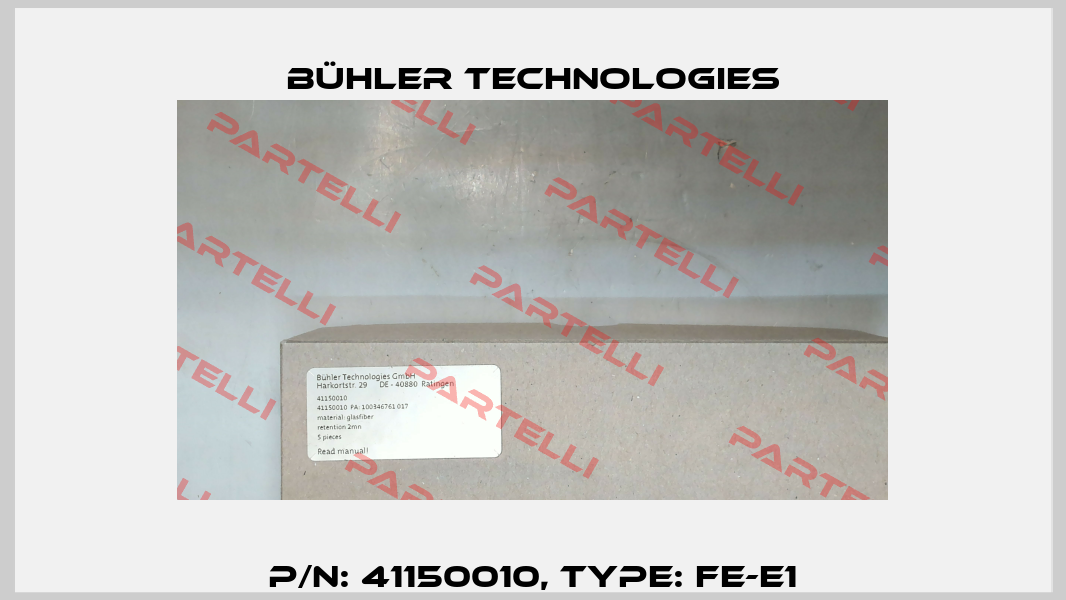 P/N: 41150010, Type: FE-E1 Bühler Technologies