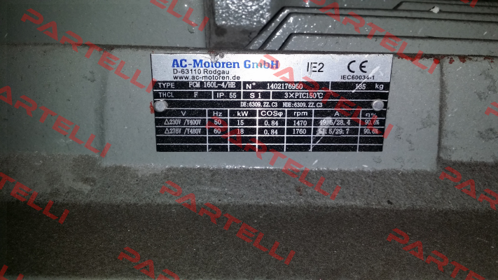 FCM 160L-4/HE obsolete, replaced by IE2AC16L4024  AC Motoren