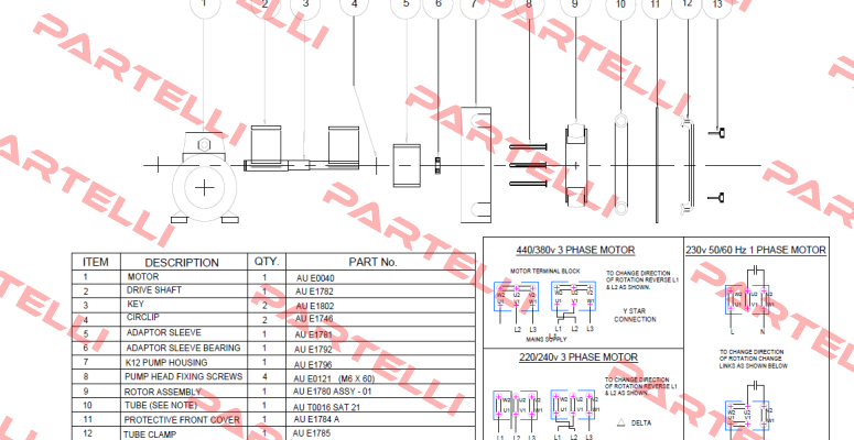 AU E1780 ASSY-01  Verderflex