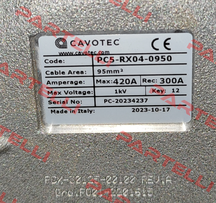 plug for PC5-RX04-0950 Cavotec