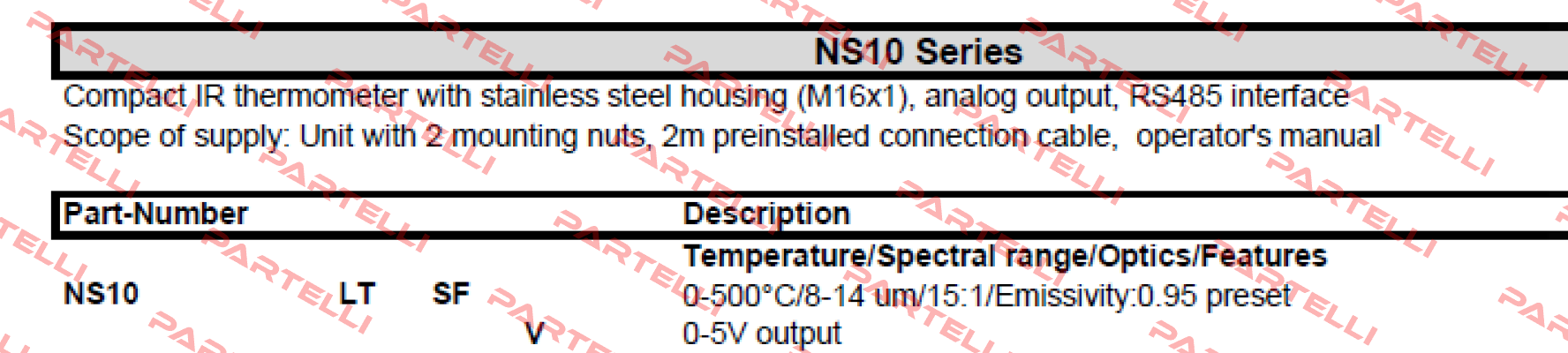 NS10LTSFV SENTEST