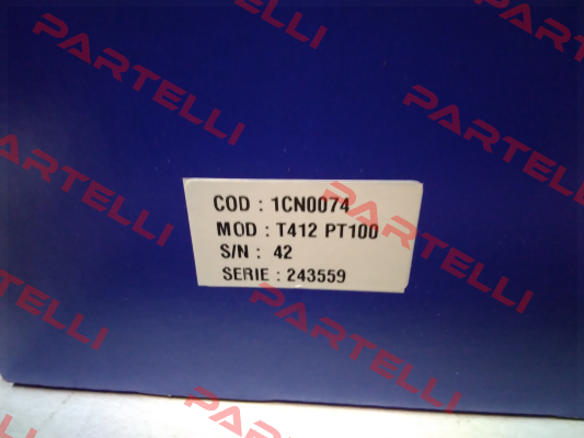 P/N: 1CN0074 Type: T412 Tecsystem