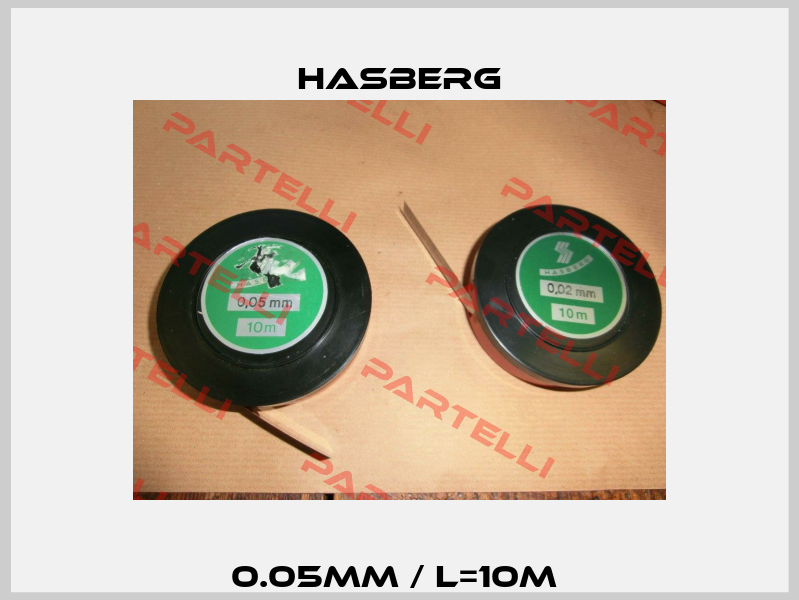 0.05mm / L=10m  Hasberg