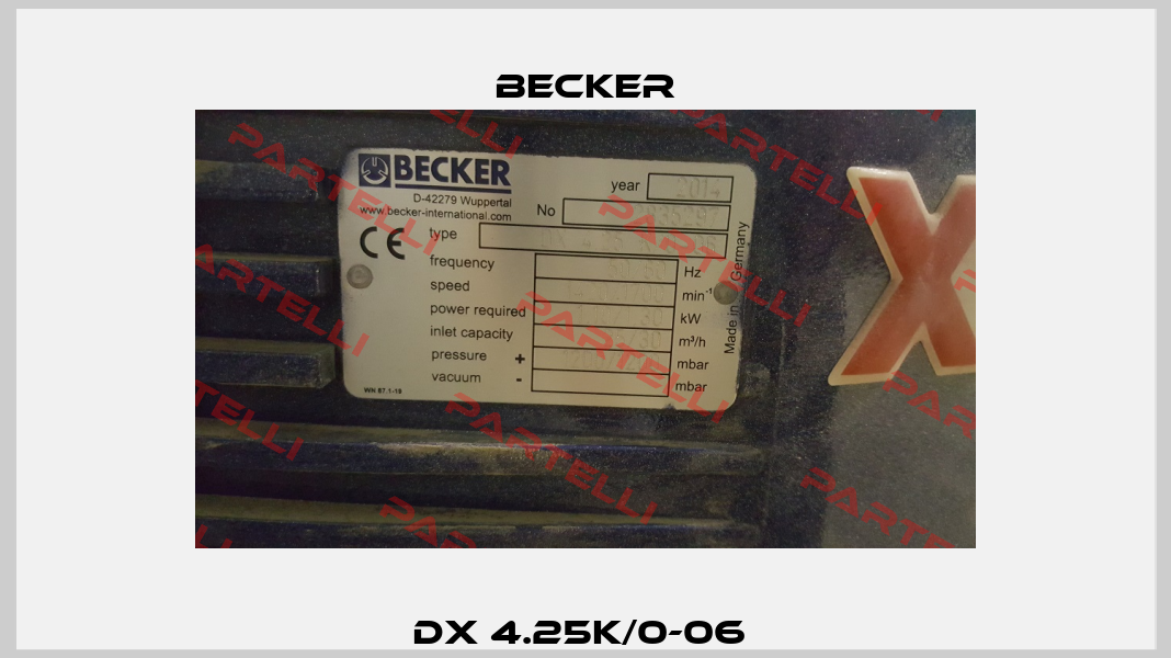 DX 4.25K/0-06  Becker