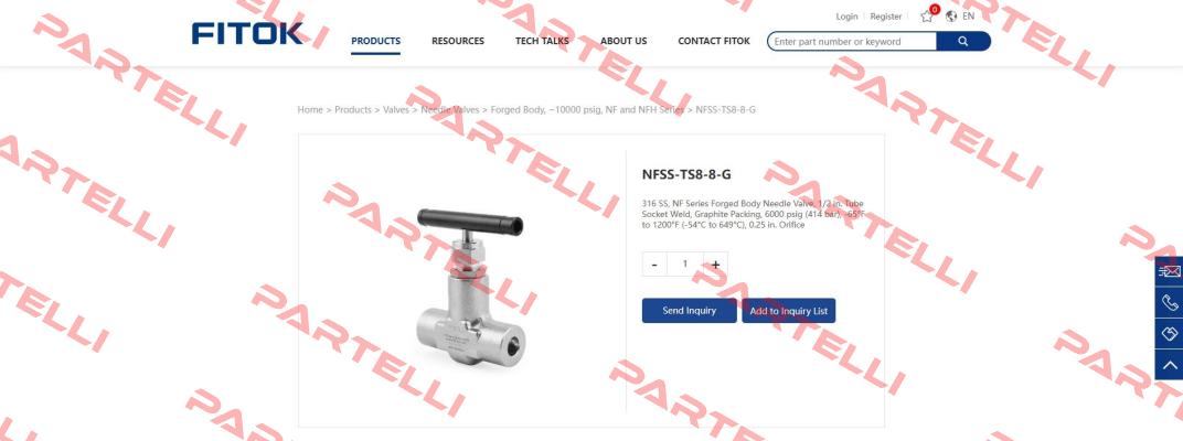 NFHSS-TS8-8-G Fitok