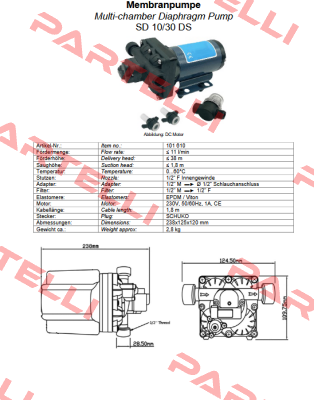 SD 10/30 DS / 101 610 Flojet Pump