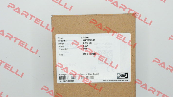 2961010920 03 / DQ96-X Deif