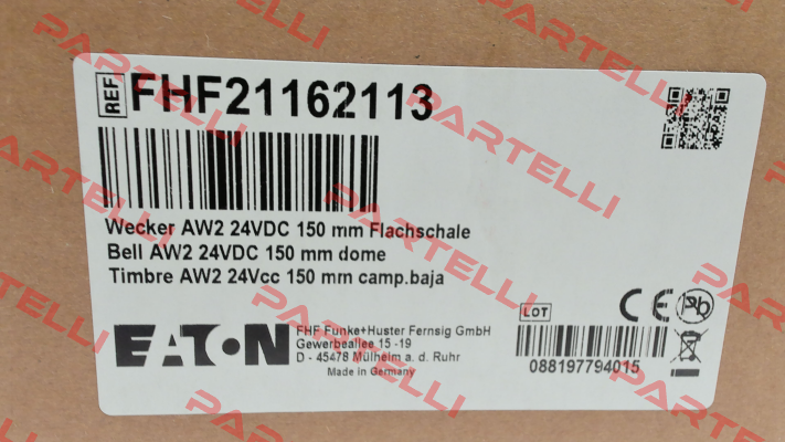 P/N: FHF21162113, Type: AW2 FHF