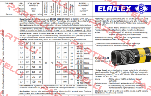 HD 50 C (25 m) Elaflex