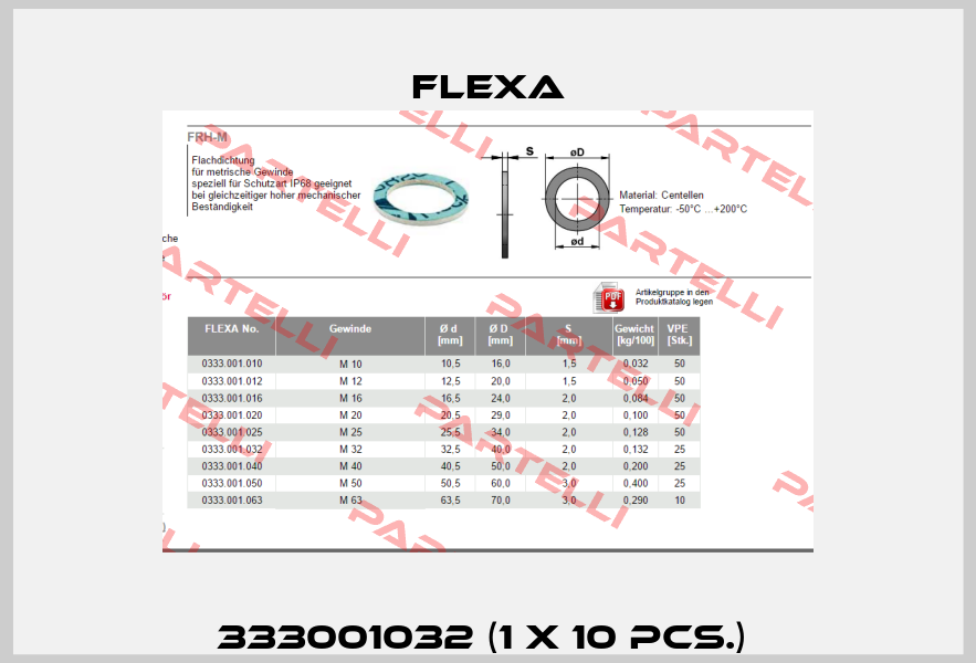 333001032 (1 x 10 pcs.)  Flexa