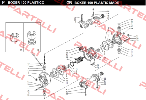 pneumatic exchanger - item 19 FOR BOXER 150 Debem