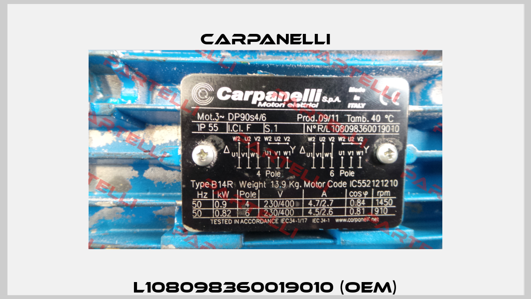 L108098360019010 (OEM) Carpanelli