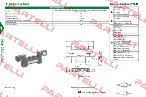 2431.52.00.35.02 (24V/DC) Pneumax