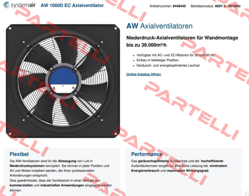 AW 1000D EC Axialventilator EBM Papst