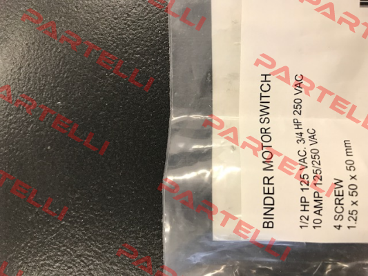 1/2HP 125 VAC. 3/4HP 250 VAC  Binder