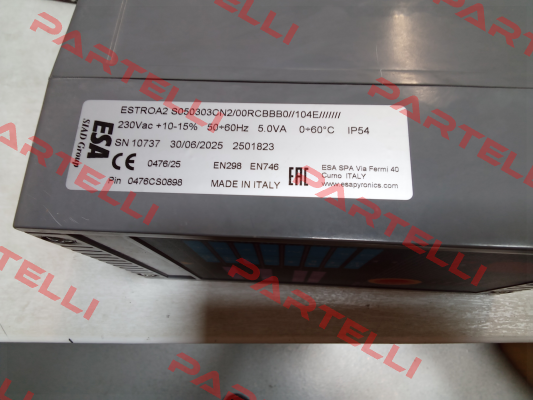 ESTROA2  S-05-03-03-CN-2-/00R ESA Pyronics International