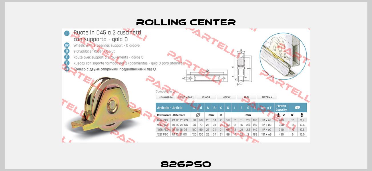 826PSO Rolling Center