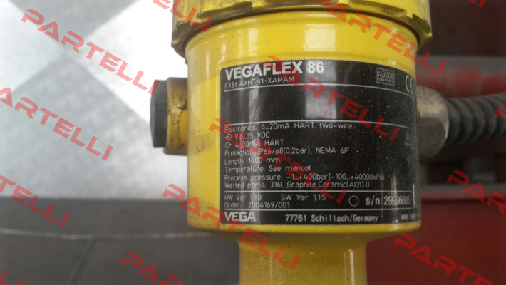 P/N: FX86.AXHTN1HXAMAM, Type: Vegaflex 86 Vega
