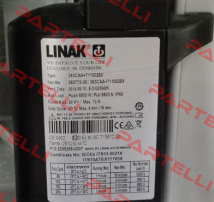 363CAA+7110028X - OEM for  PREMIER TECH CHRONOS B.V.  Linak